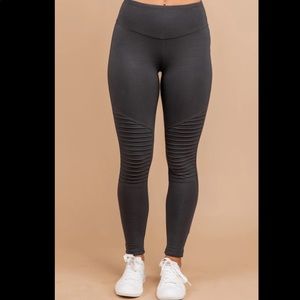 Gray Moto Leggings